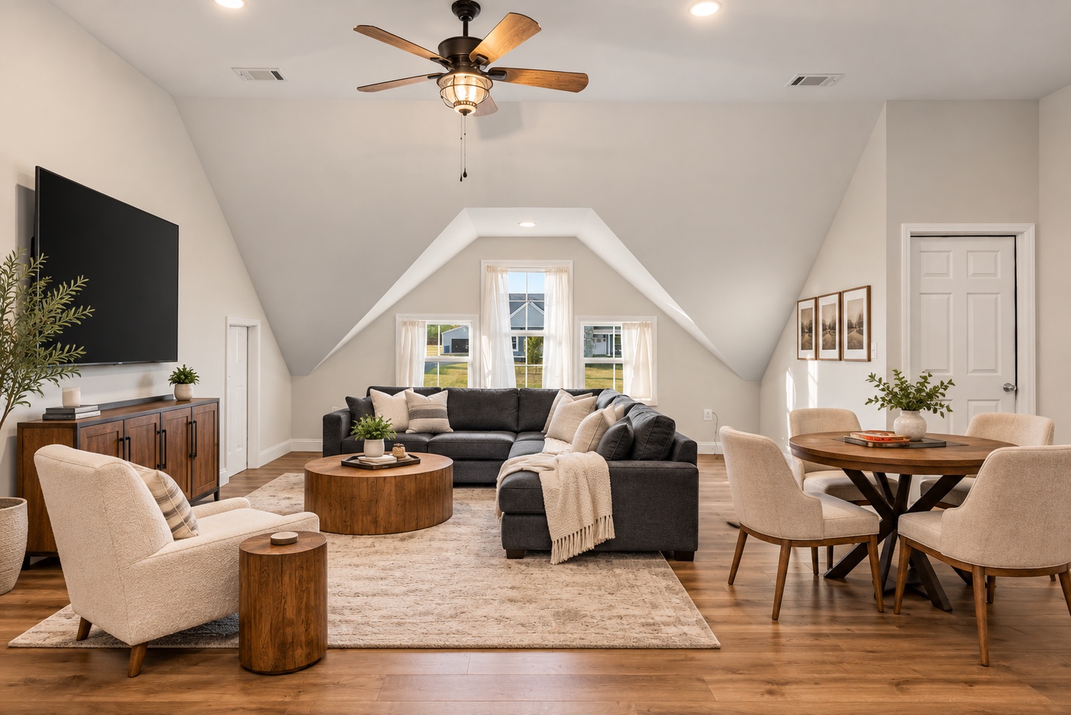 Virtually staged bonus room on the finished upper level at 23 Cornerstone Dr